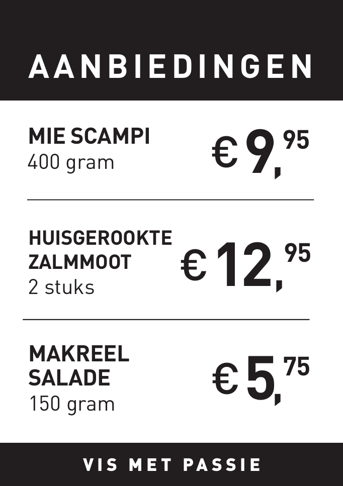 Mie scampi, huisgerookte zalmmoot, makreelsalade