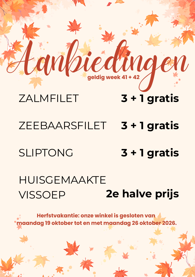 Aanbiedingen herfstvakantie